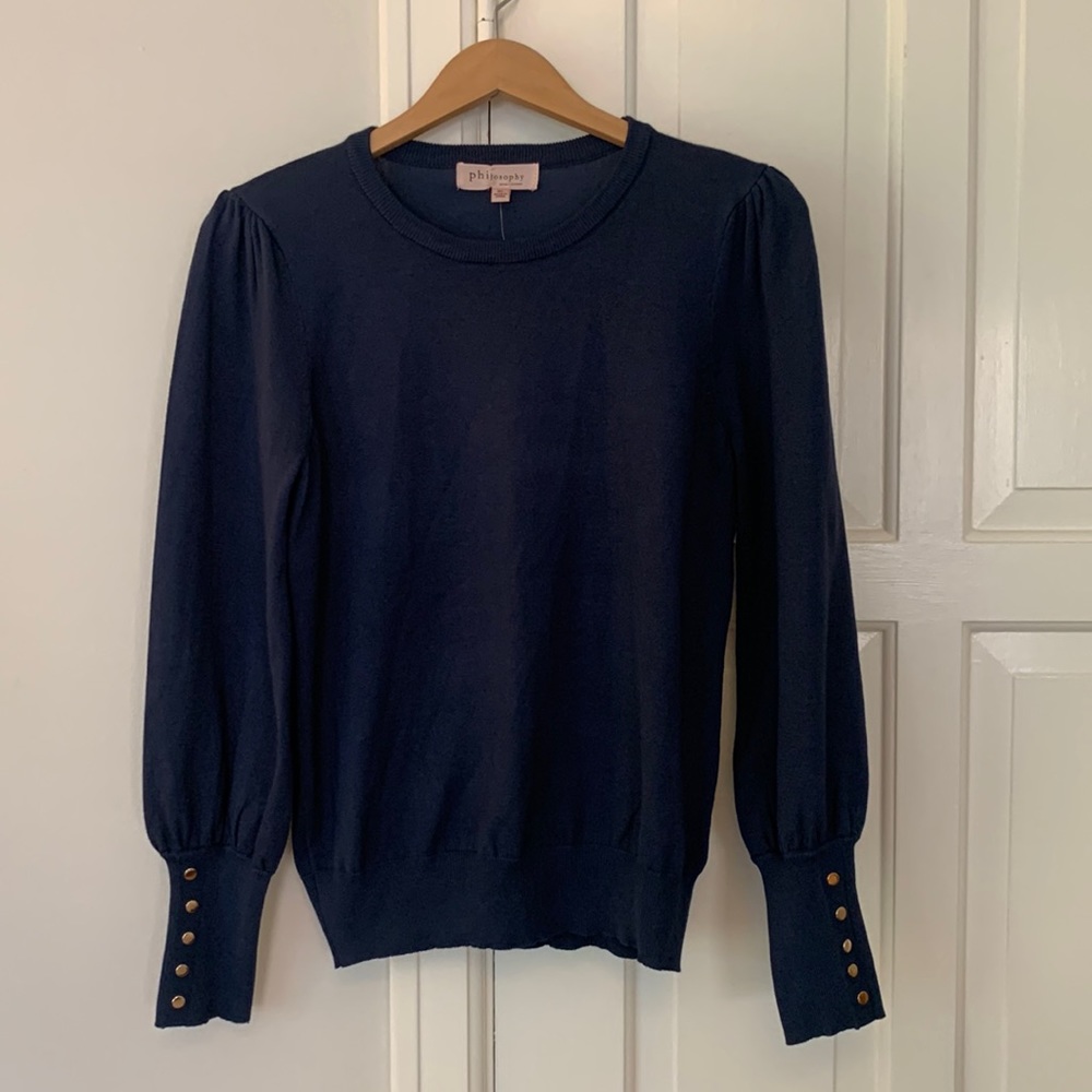 *NWT* Philosophy Pullover Prussian Blue Sweater